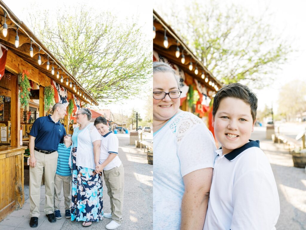 family smiling at medicine park oklahoma